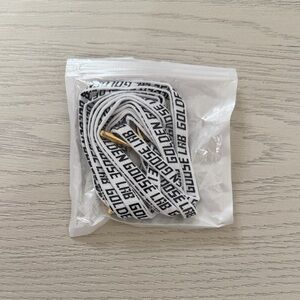 Golden Goose Black and White Branded Shoelaces